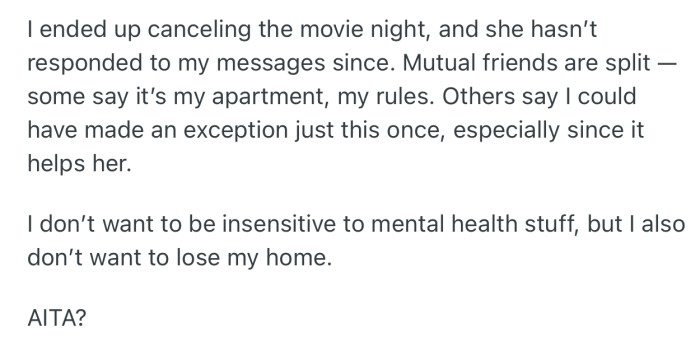 OP ended up canceling since she was adamant on bringing the dog. She hasn’t spoken to him ever since