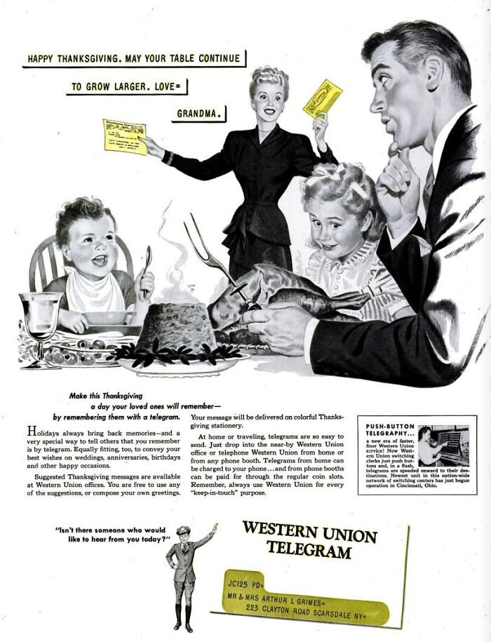 Thanksgiving Ad From Life Magazine
