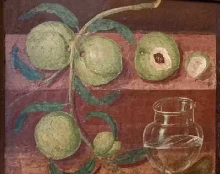 "Still Life With Peaches And A Glass Jar" From The 1st Century CE