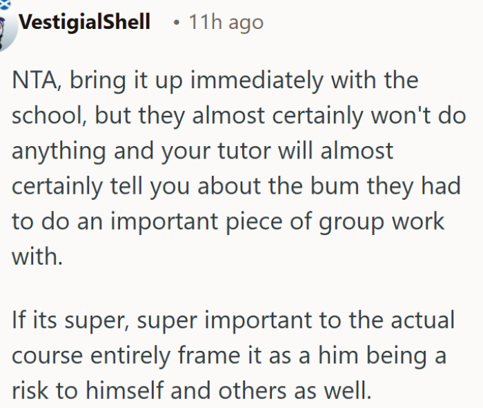Schools almost never act on group work complaints; still, report it