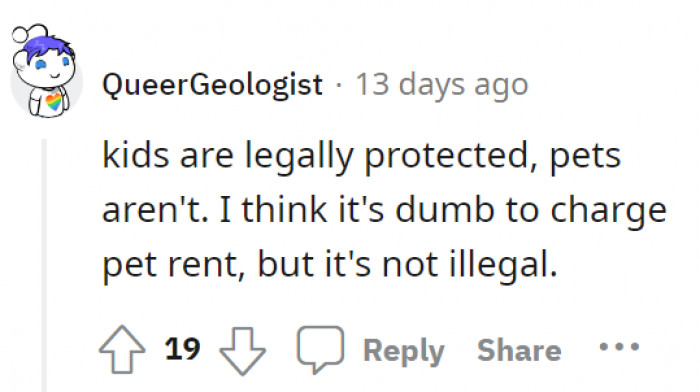 Charging pet rent: dumb, yes, but illegal, no. Just another day of landlords taking advantage of their renters.