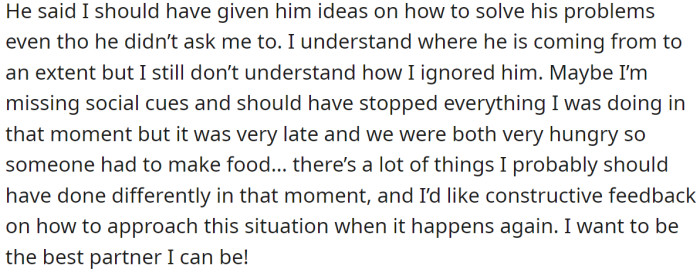 The OP is still unsure what she should have done differently, so she asked Redditors for advice: