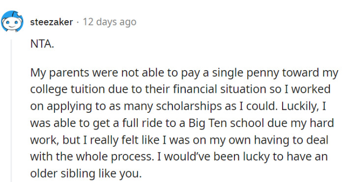 OP's sister doesn't know what she has!