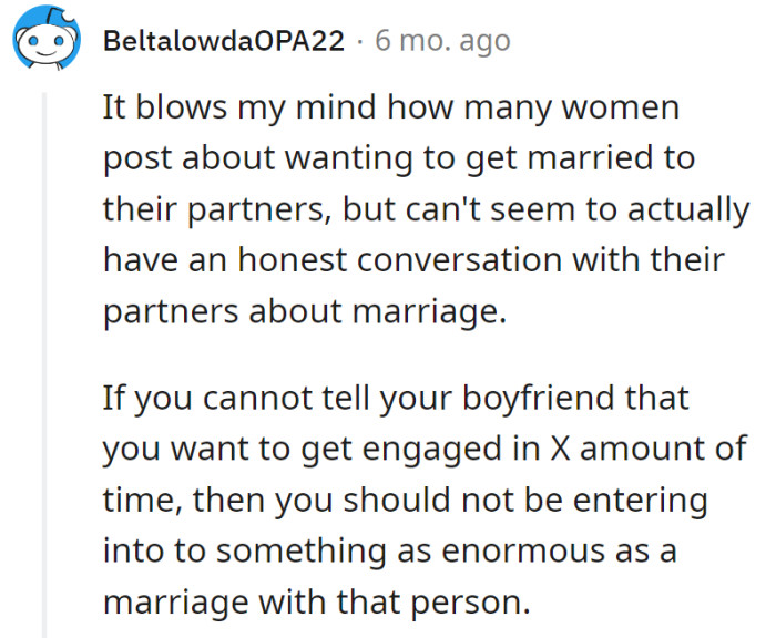 Posting marriage goals without discussing timelines is like ordering pizza without toppings. Communication is key for a happily ever after.