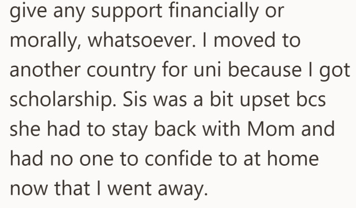 A scholarship gave her a way out, even if it came with guilt.