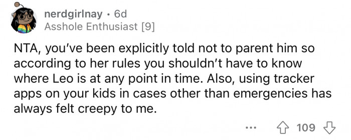 It's creepy that some parents use tracking apps on their kids.