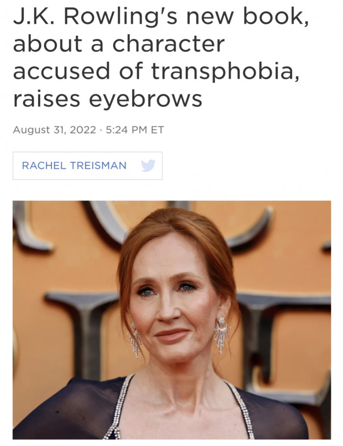 J.K. Rowling's new book, about a character accused of transphobia, raises eyebrows
