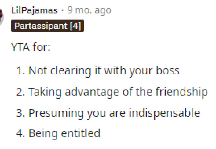 This basically goes into every single reason why OP is TA in this situation, and we definitely have to agree with them here.