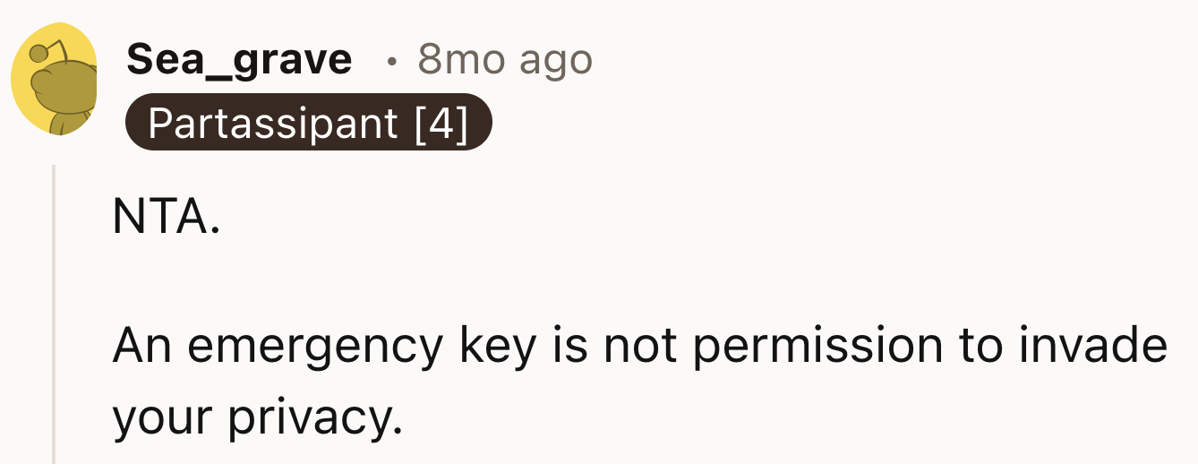 The FIL is abusing his emergency key