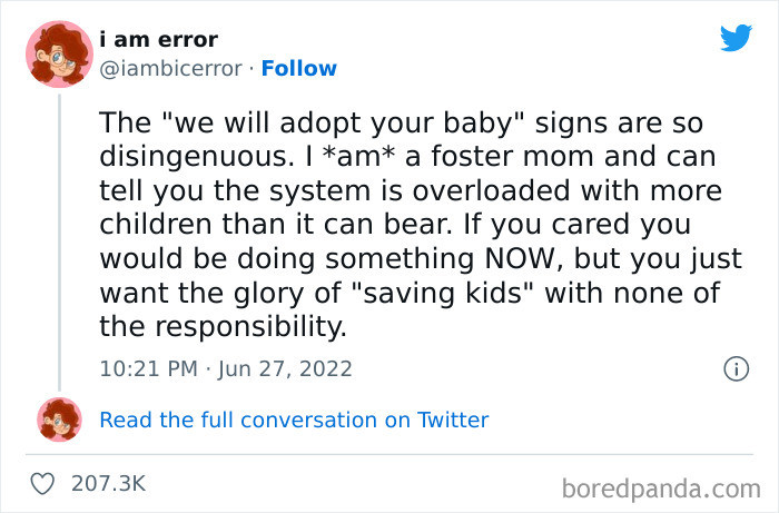 8. I guess it's easier to hold a sign than actually do something.