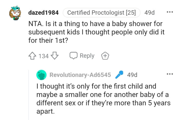This redditor wants to know if it's a thing to have so many baby showers