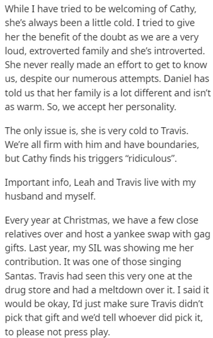 Cathy Has Always Been a Little Cold Towards Other Family Members, Especially Travis