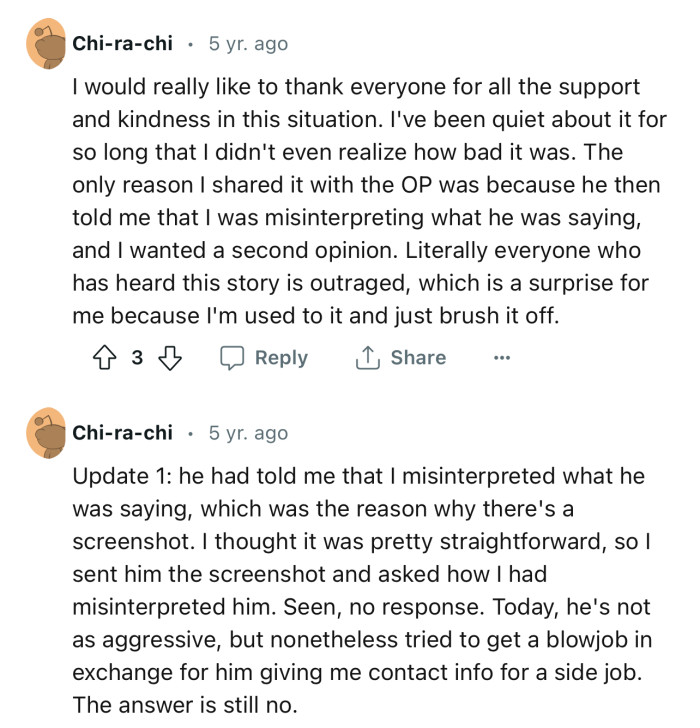 Apparently, the Guy Feels No Remorse Whatsoever and is Still Persistent with His Requests