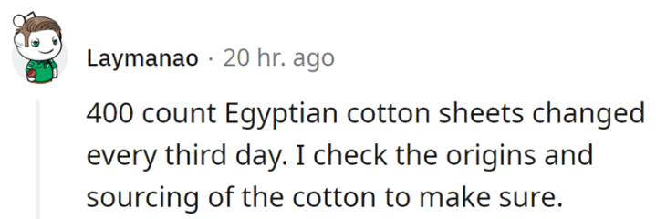 Egyptian cotton sheets