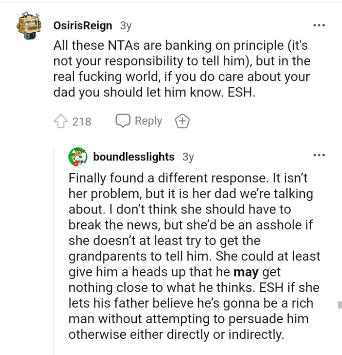 If you do care about your dad, then you should let him know