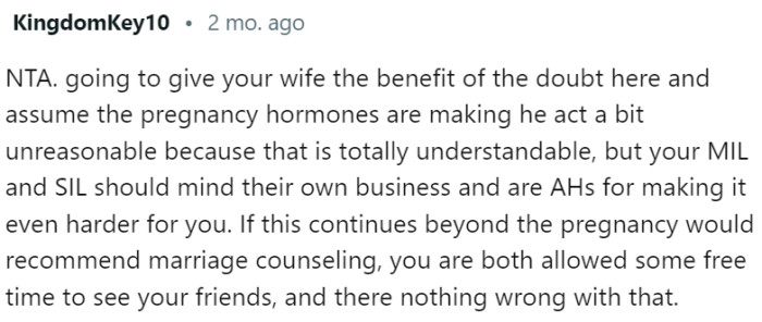 Nothing wrong with some free time for yourself