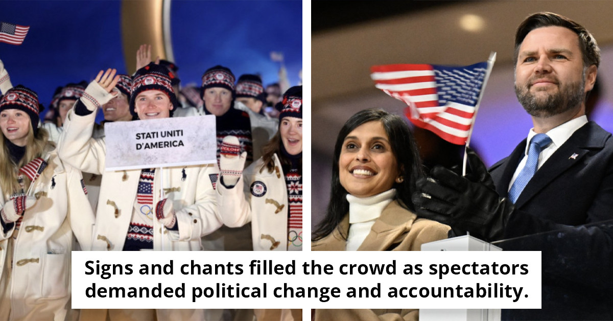 JD Vance and his wife Usha face boos during the Winter Olympics opening ceremony