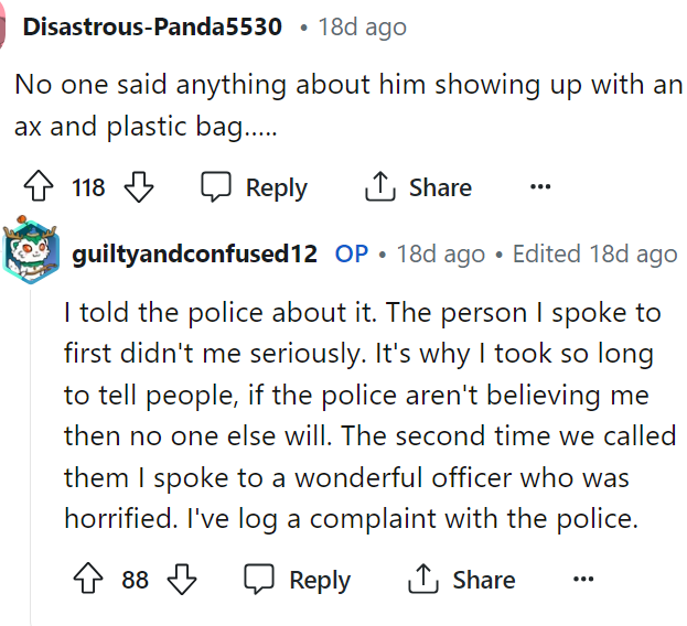 I don't get why the police didn't care.