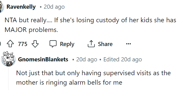 She definitely has major problems.