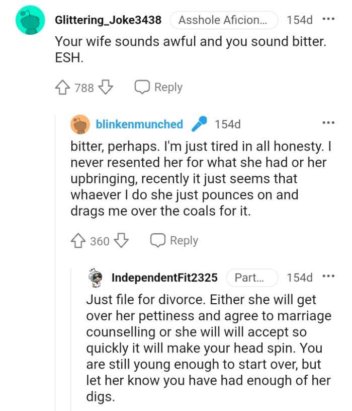 OP sounds bitter while his wife sounds awful
