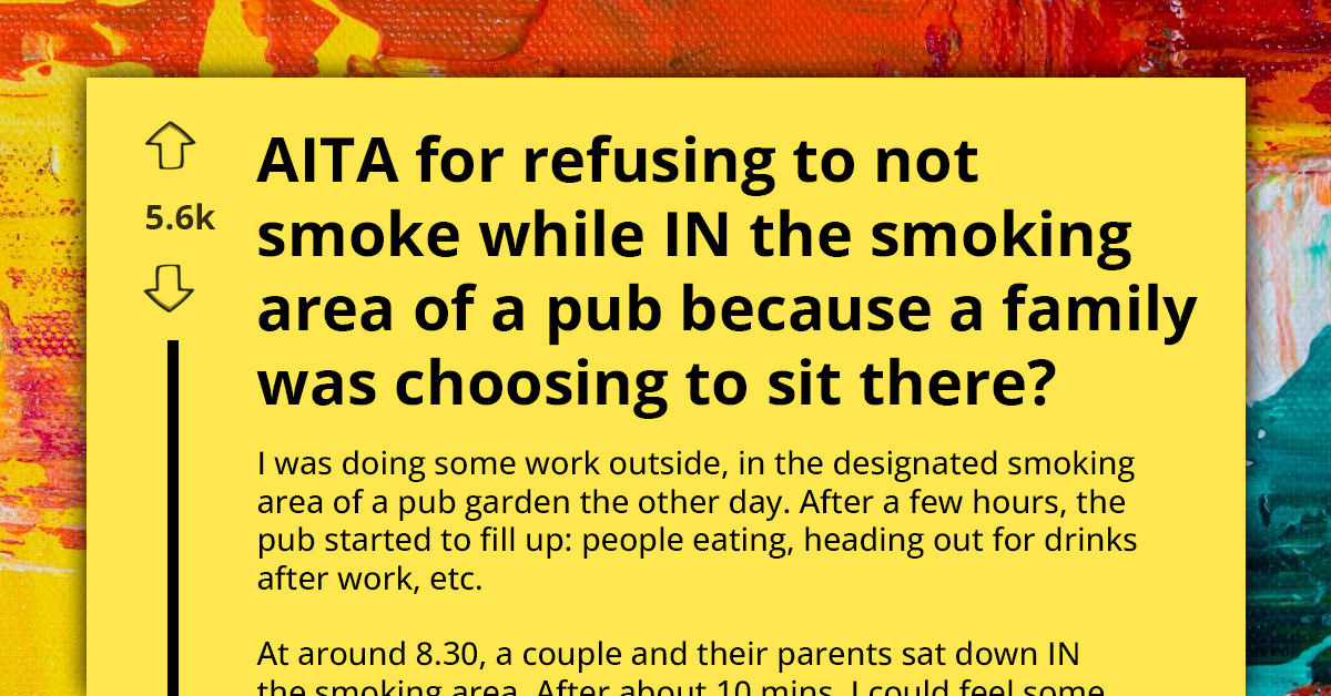 Smoker Clashes With Entitled Couple Who Ask Him Not To Smoke Despite Being In Smoking Designated Area, Pub Manager Takes His Side