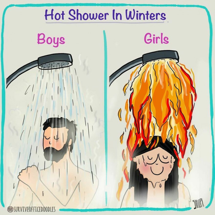 9. What hot showers in winter feel like if you're a woman.