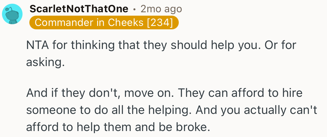 “They Can Afford to Hire Someone to Do All the Helping.”