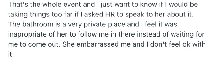 OP is contemplating telling HR to speak to their boss about what she did