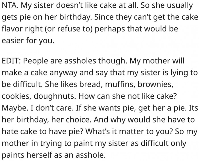 5. People should get whatever they want on their birthday.