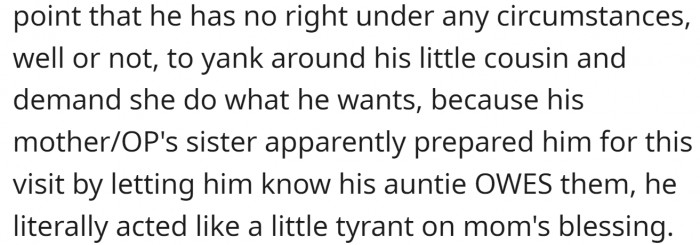 Little entitled tyrant.