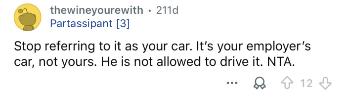 It’s not your car.