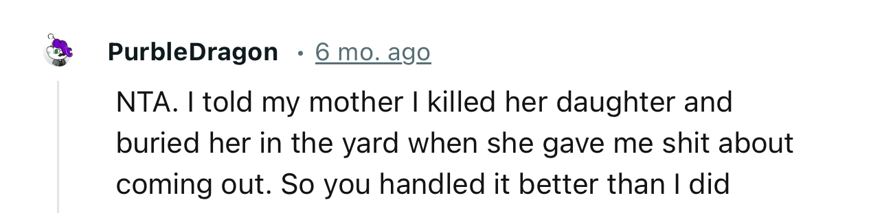 Haha…This sounded like someone admitting to murder