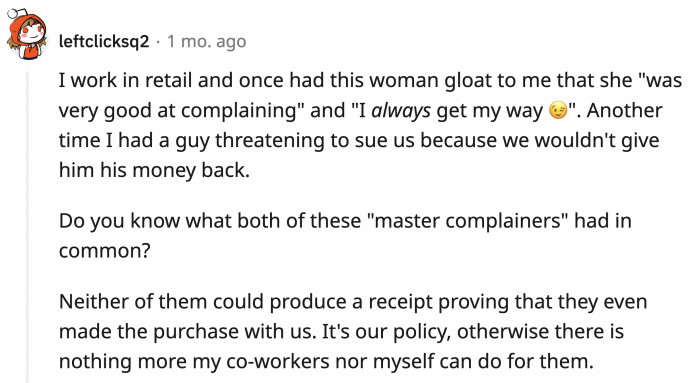 Being an expert and notorious complainer to get what you want is not the flex you think it is. Yes, guys can be Karens too.