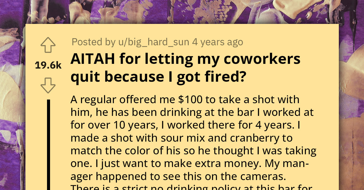 New Manager Fires Her Most Tenured Bartender Over Minor Thing, Now 70% of Staff Wants To Quit