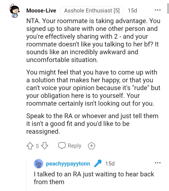 The OP might feel that she has come up with a solution that makes her happy