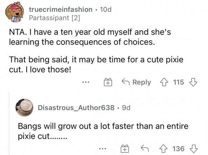 #1 Kids should learn the consequences of their choices.