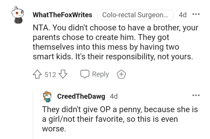 OP's parents got themselves into this mess