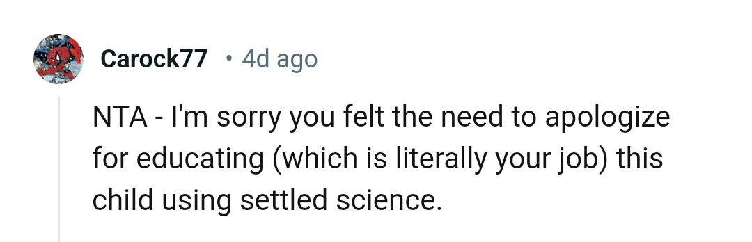 And the comments from other Redditors roll in...