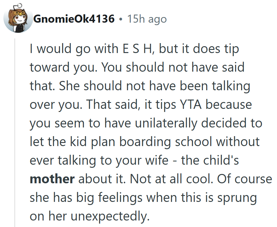 It’s easy to forget that one person’s “supportive planning” can feel like betrayal to the other parent.