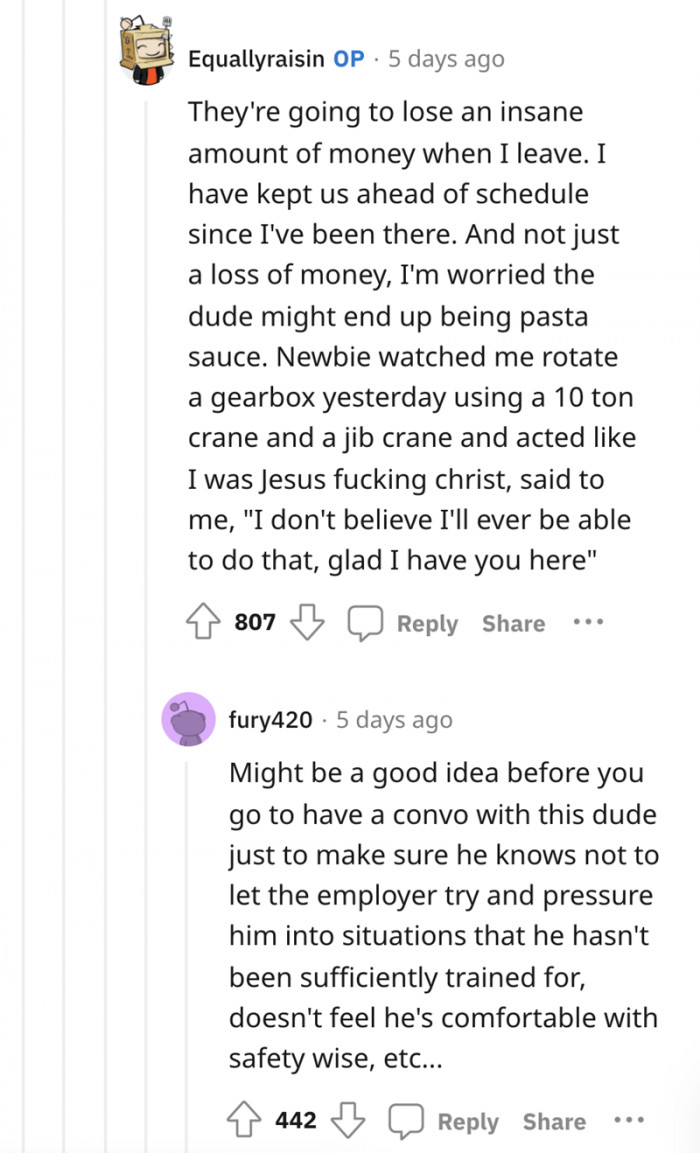 If she leaves, it's not her problem anymore.