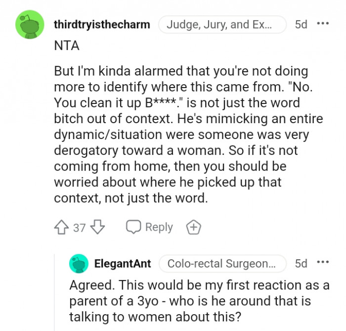 This Redditor is alarmed that the OP isn't doing more