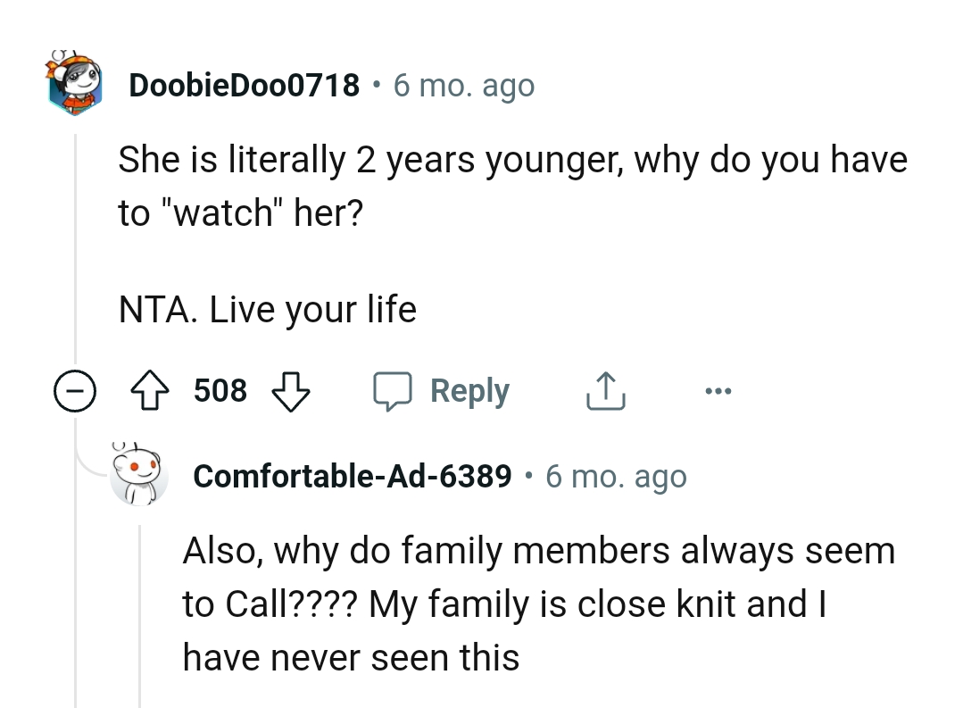 Why do family members always call?