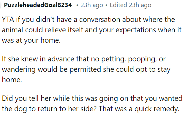 If the rules were clear beforehand, guests could decide whether to bring their pets.