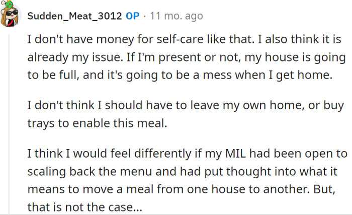 The OP explained it's already her issue