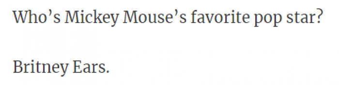 43. That's how Mickey calls it, I guess