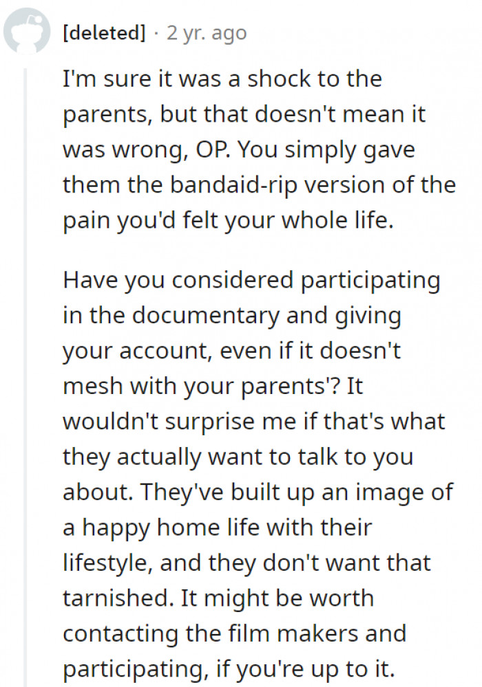 A different response. Should OP be the one to adjust in this situation?