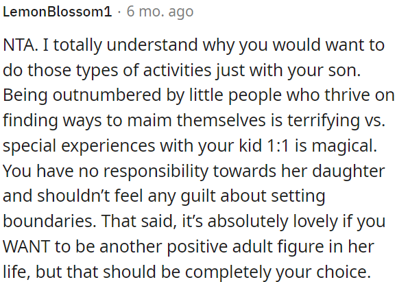 OP has no obligation to her daughter and shouldn't feel guilty about setting boundaries.