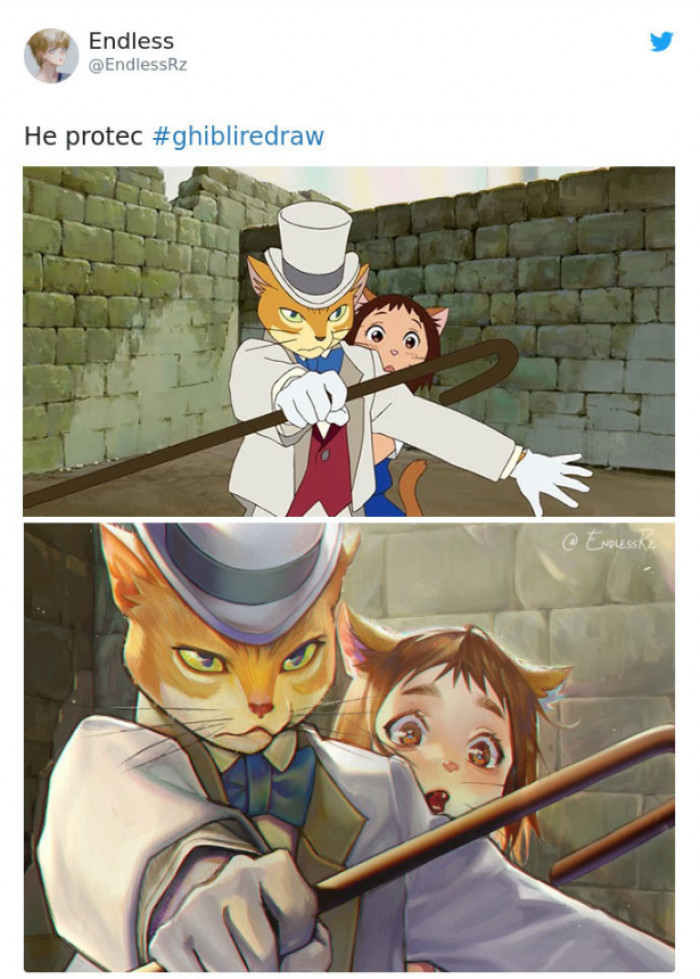 3. Amazing redraw of The Baron and Haru