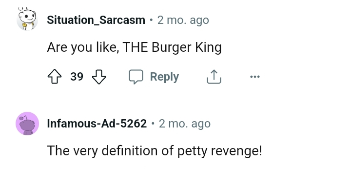 This is the definition of petty revenge