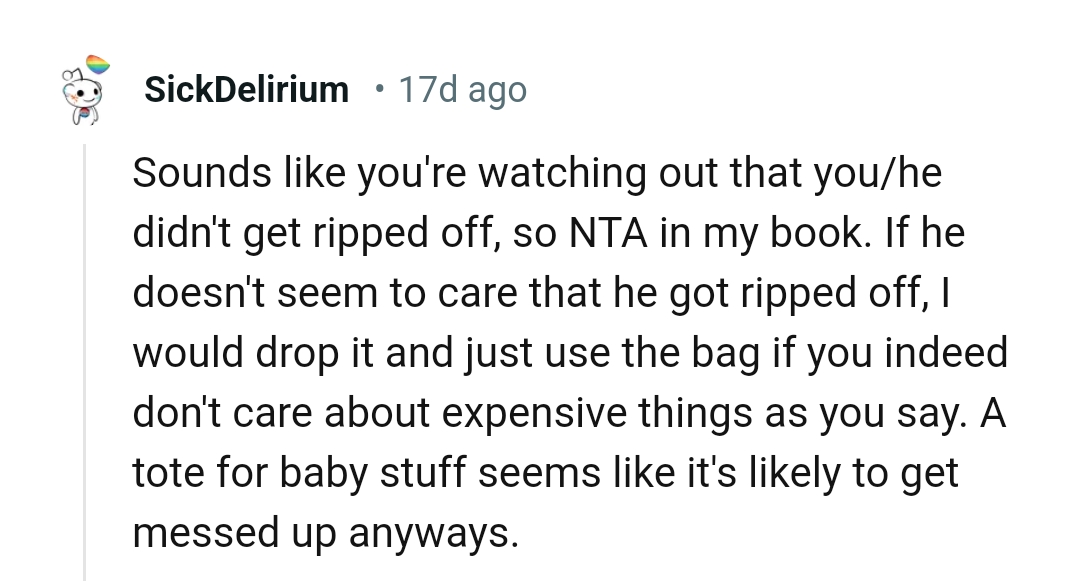 A tote for baby stuff